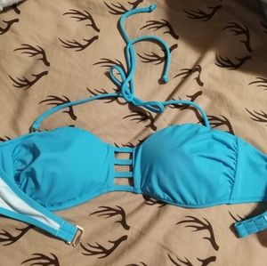 Victorias Secret bikini swim top blue turquoise  M